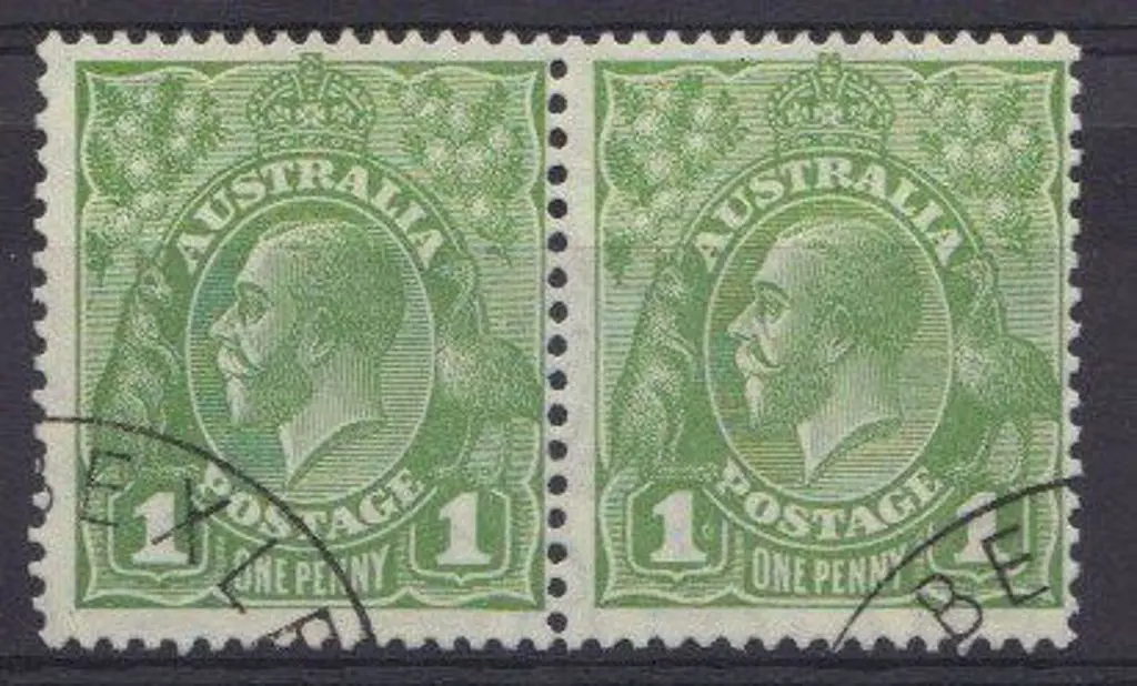 1926-30 SM wmk Perf 13½x12½ 1d green Die I &Die II ... Image 1++