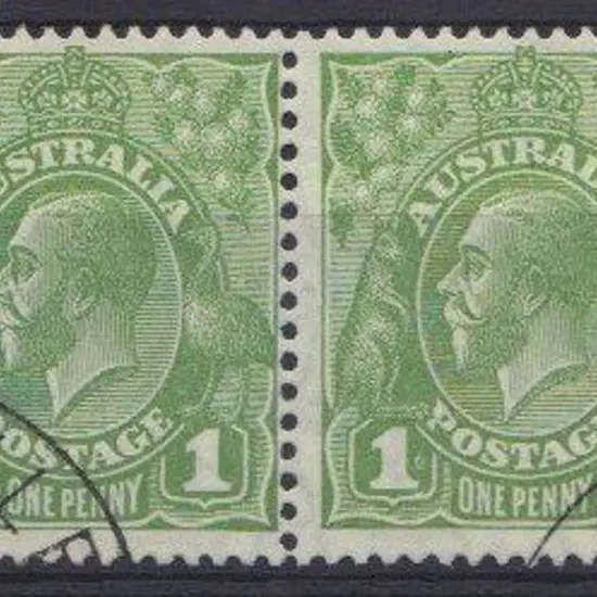 1926-30 SM wmk Perf 13½x12½ 1d green Die I &Die II ...
