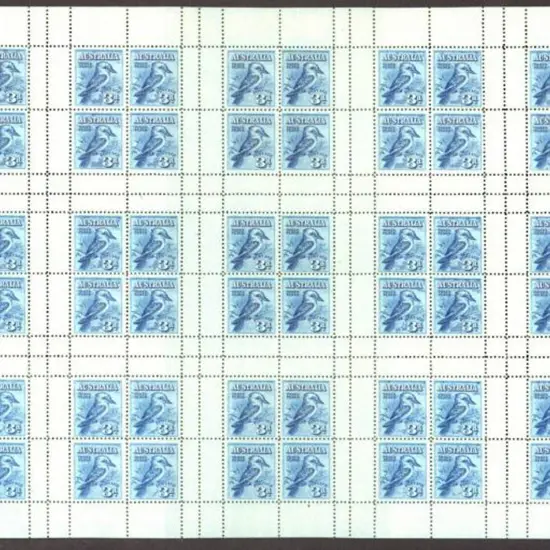 1928 Kookaburra Exhibition complete sheet of 15 ...