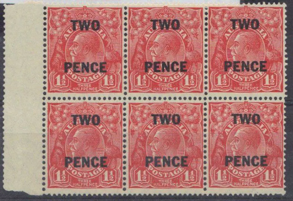 1930 2d on 1½d KGV with Type B re-entry 4R27 ... Image 1++