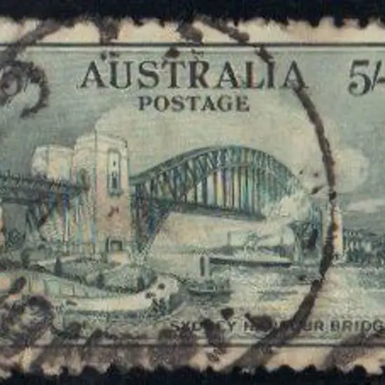 1932 5/- Sydney Harbour Bridge commercially used ...