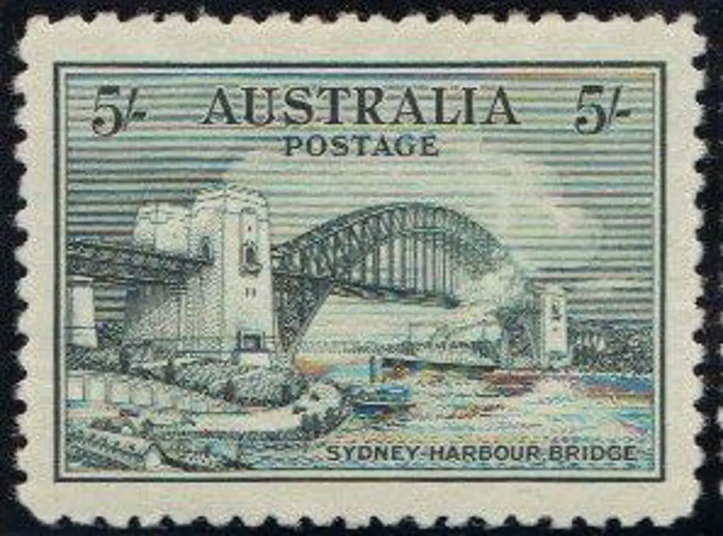1932 5/- Sydney Harbour Bridge. MVLH verging on ... Image 1++