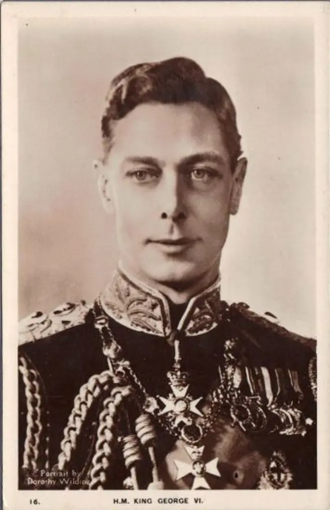 1937 KGVI sepia GB produced postcard with portrait ... Image 1++