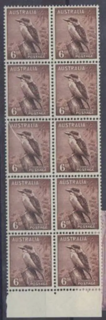 1937/60 6d Kookaburra. Scratch through "ALIA". ShB ... Image 1++