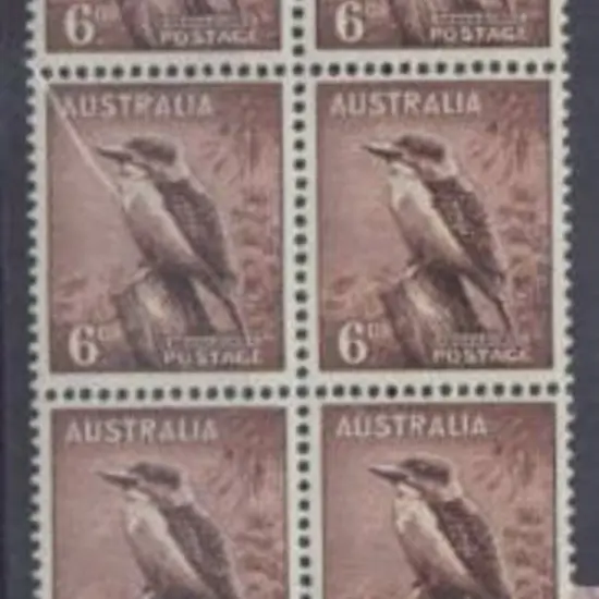 1937/60 6d Kookaburra. Scratch through "ALIA". ShB ...
