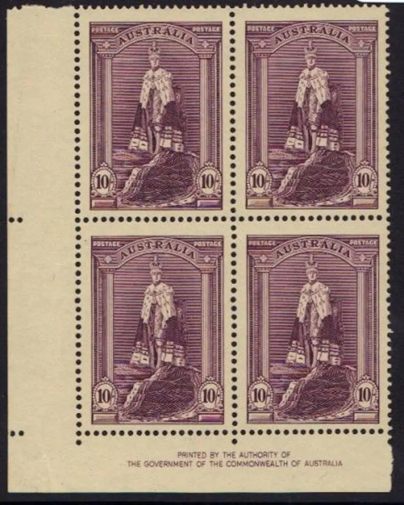 1938 10/- Robes on thick paper in corner imprint ... Image 1++