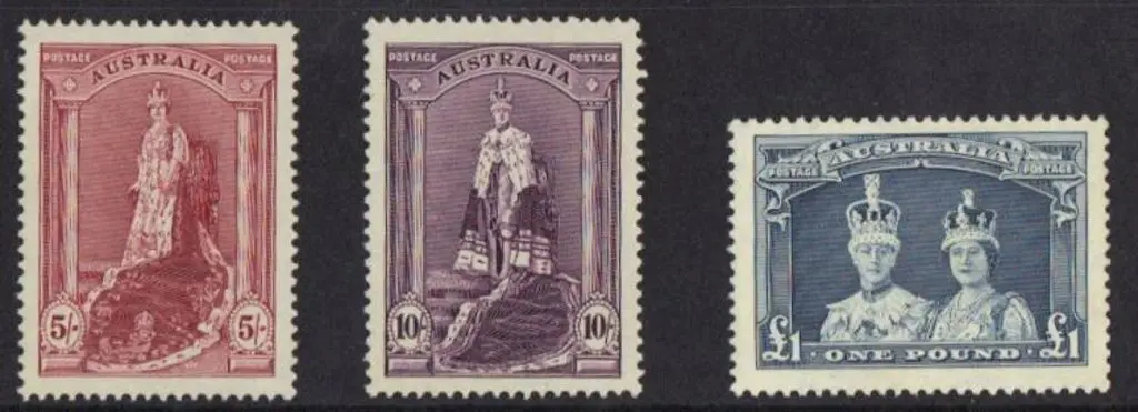 1938 5/- to £1 Robes on thick paper. All well ... Image 1++