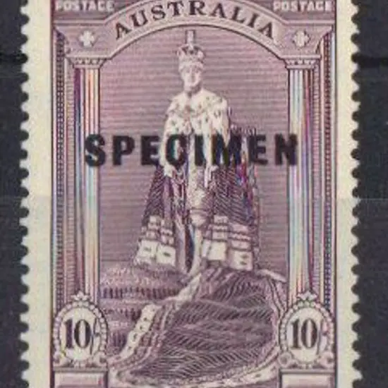 1939 10/- Robes overprinted SPECIMEN. Fine & fresh ...