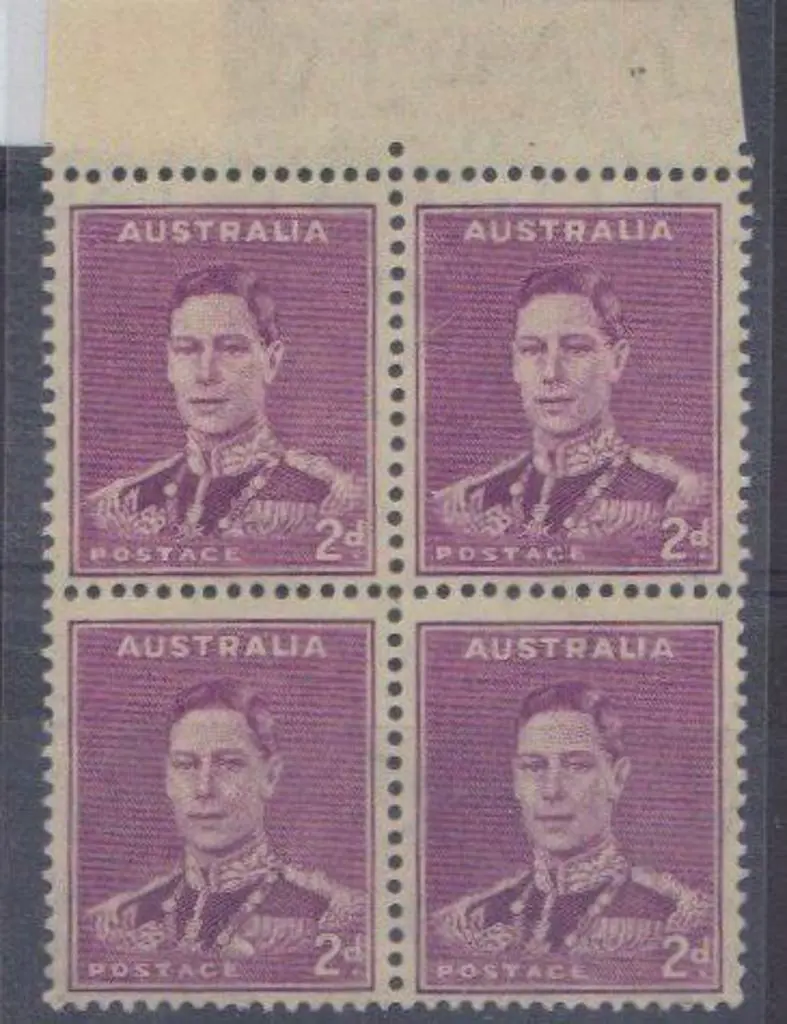 1941/44 2d mauve KGVI Die II with "Medallion" ... Image 1++