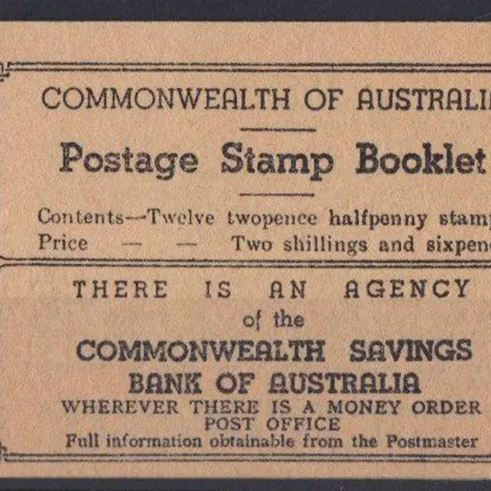 1942 2/6d KGVI booklet, black on buff cover 73mm x ...