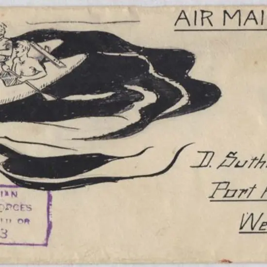1944 Censored covers all sent airmail & bearing 3d ...
