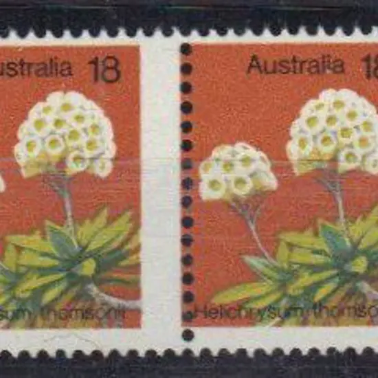 1975 18c Wildflower with perforations misplaced in ...