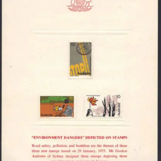 1975 Environmental Dangers & 10¢ coil (2 pairs) on ...