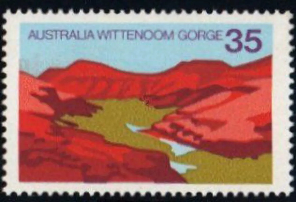 1976 35c Wittenoom Gorge with purple (background ... Image 1++