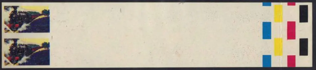 1979 50c Locomotives printer's imperf primary ... Image 1++