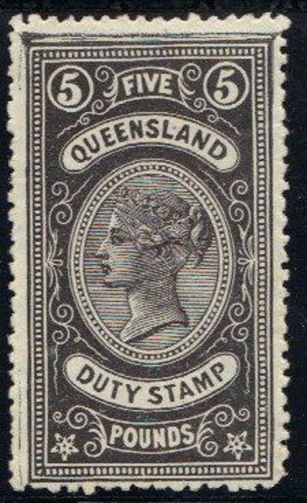 1892 3d to £5 black stamp duty set of 11. Mixed ... Image 1++