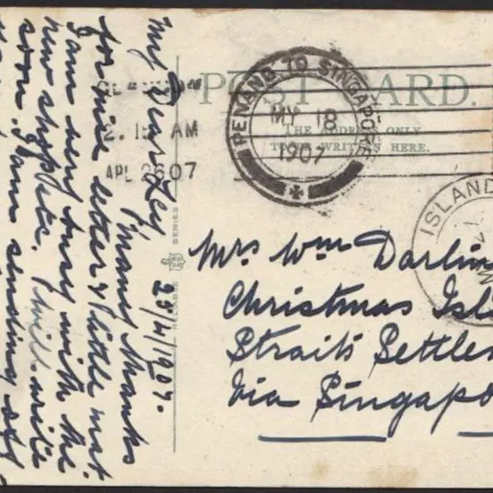 1907 (26th April) Postcard from Glasgow with 1d ...
