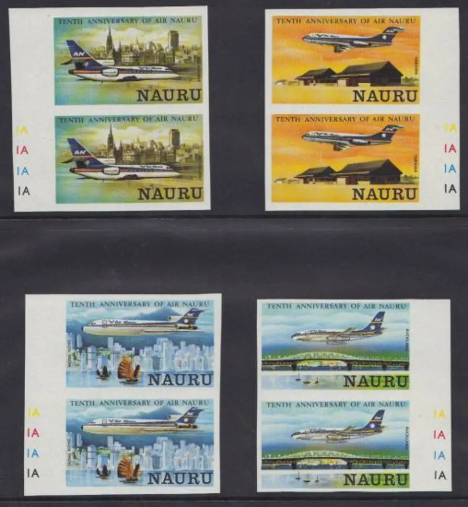 1980 Air Nauru set of 4 in imperforate left ... Image 1++