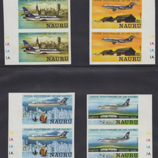 1980 Air Nauru set of 4 in imperforate left ...