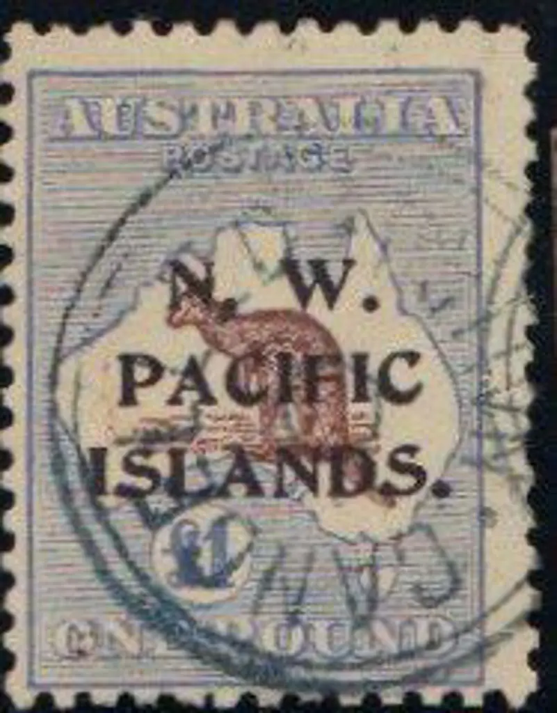 N.W.P.I. 1915/16 £1 chocolate & dull blue with ... Image 1++
