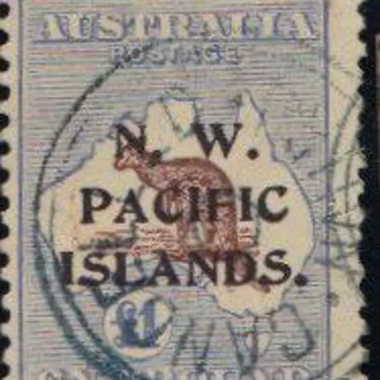 N.W.P.I. 1915/16 £1 chocolate & dull blue with ...