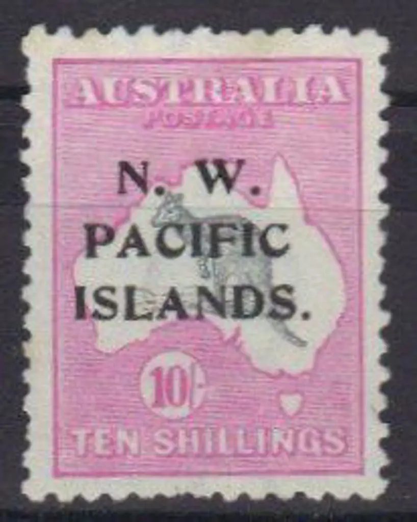 N.W.P.I. 1918/23 10/- grey & bright pink with ... Image 1++