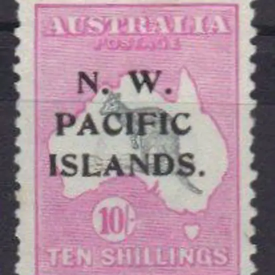N.W.P.I. 1918/23 10/- grey & bright pink with ...