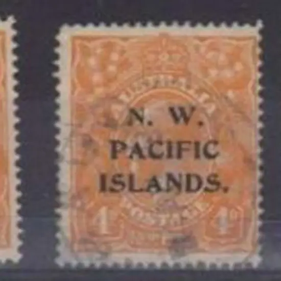 N.W.P.I. ovpts 1st setting 1d used, 4d orange MLH ...