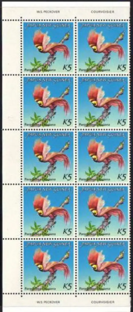 1984 5k Bird of Paradise in Peckover imprint block ... Image 1++