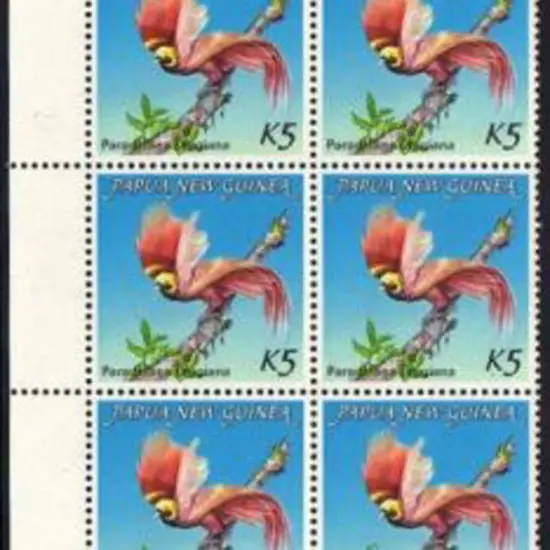1984 5k Bird of Paradise in Peckover imprint block ...