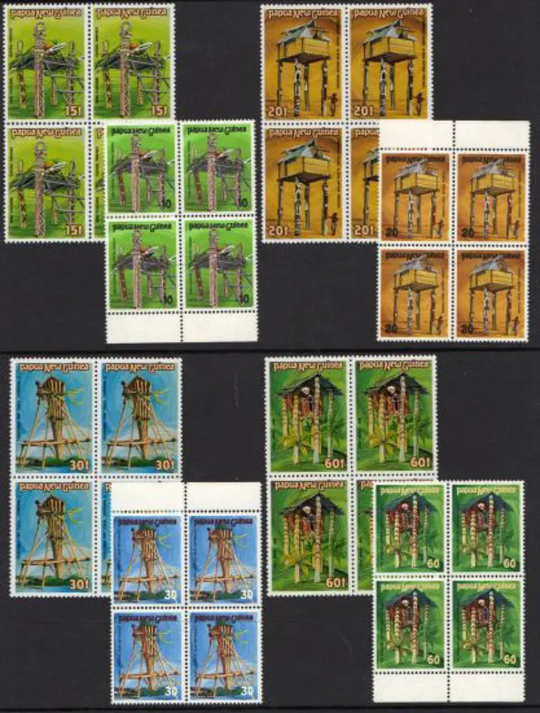 1985 Ceremonial Structures Trial stamps in MUH ... Image 1++