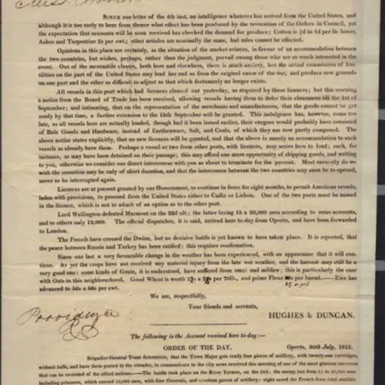 1812 (15th Aug) typed letter from Liverpool to USA ...