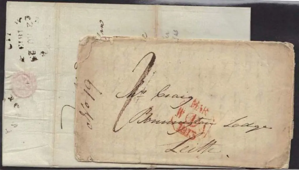 1813 letter to Leicester with octagonal "MAR W1A ... Image 1++