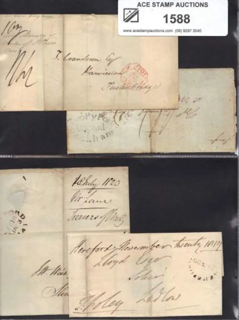 1817 (Apr, Nov & Dec) & 1823 (July) wrappers to 4 ... Image 1++