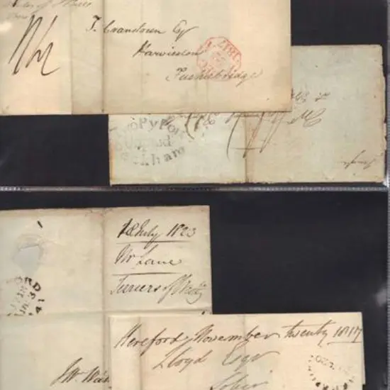 1817 (Apr, Nov & Dec) & 1823 (July) wrappers to 4 ...