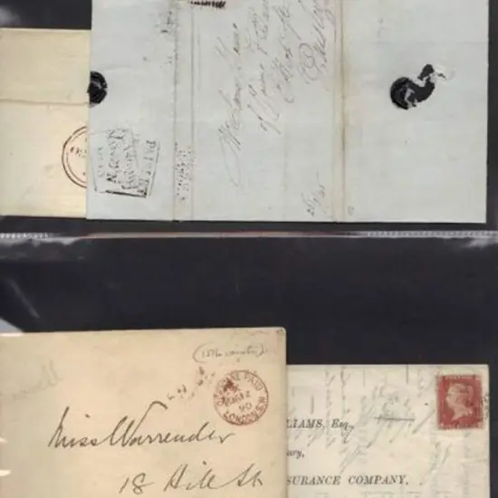 1850 (Sep) Market Harborough (struck in green on ...