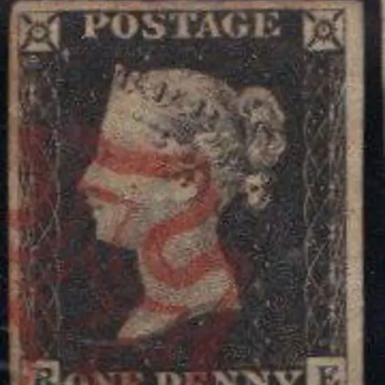 1840 1d black F/U with neat partial Maltese Cross ...