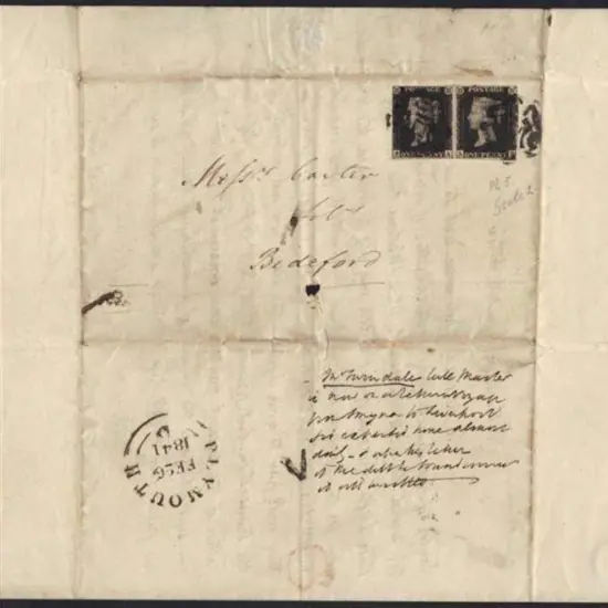 1841 (26th Feb) Entire Plymouth to Bideford ...