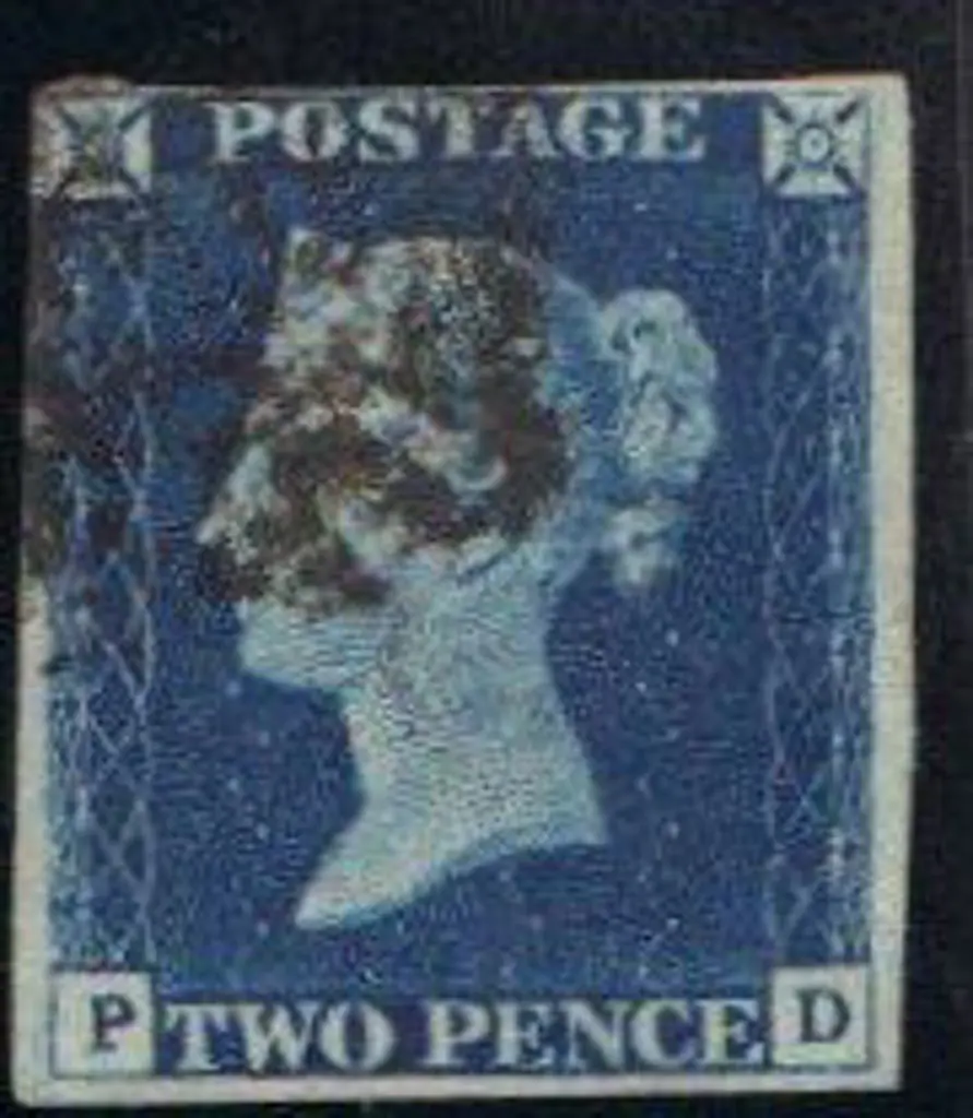 1840 2d deep full blue good used with indistinct ... Image 1++