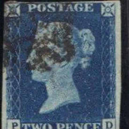 1840 2d deep full blue good used with indistinct ...