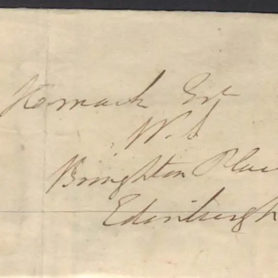 1840 2d deep blue Plate 2 used on 1842 wrapper ...