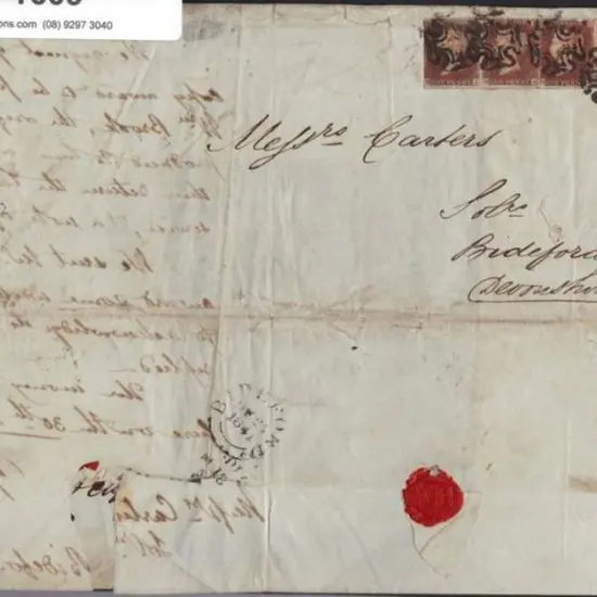 1841 (Dec) & 1846 (Apr) entires to Bideford, the ...