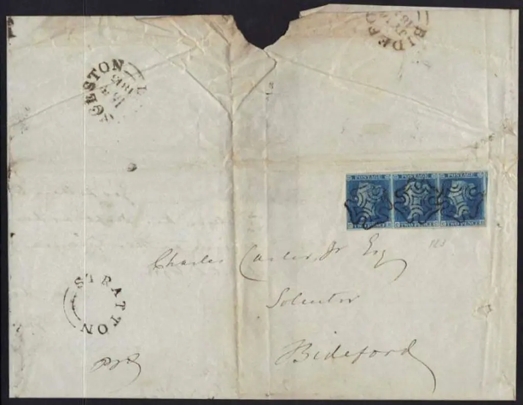 1843 (16th July) Entire to Bideford with Stratton ... Image 1++