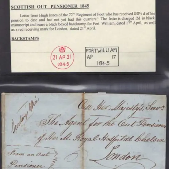 1845 entire from Fort William to the Chelsea ...