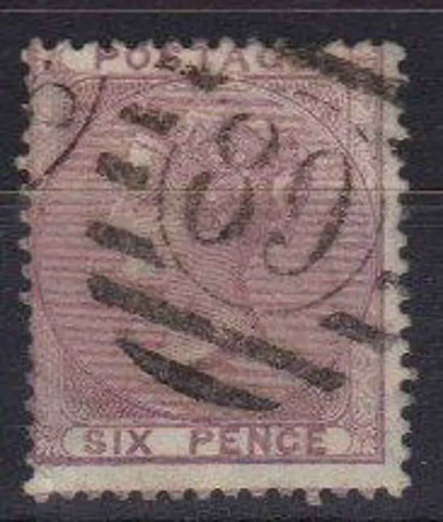 1855 6d pale lilac with good perfs but centred up ... Image 1++