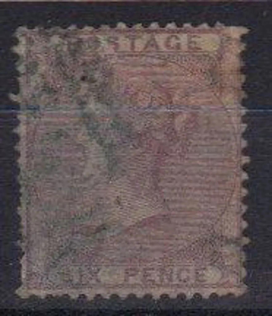 1855 6d pale lilac on azure paper, lightly used & ... Image 1++
