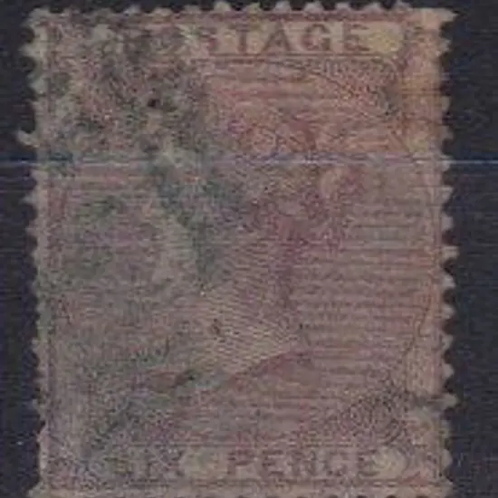 1855 6d pale lilac on azure paper, lightly used & ...