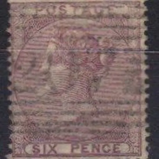 1855 6d pale lilac on thick paper. Centred to left ...
