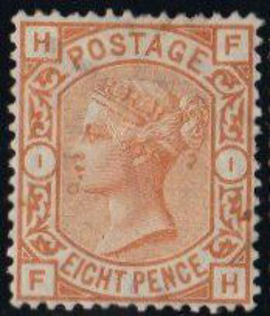 1876 8d orange Pl. 1. MLH, well centred. SG156 ... Image 1++