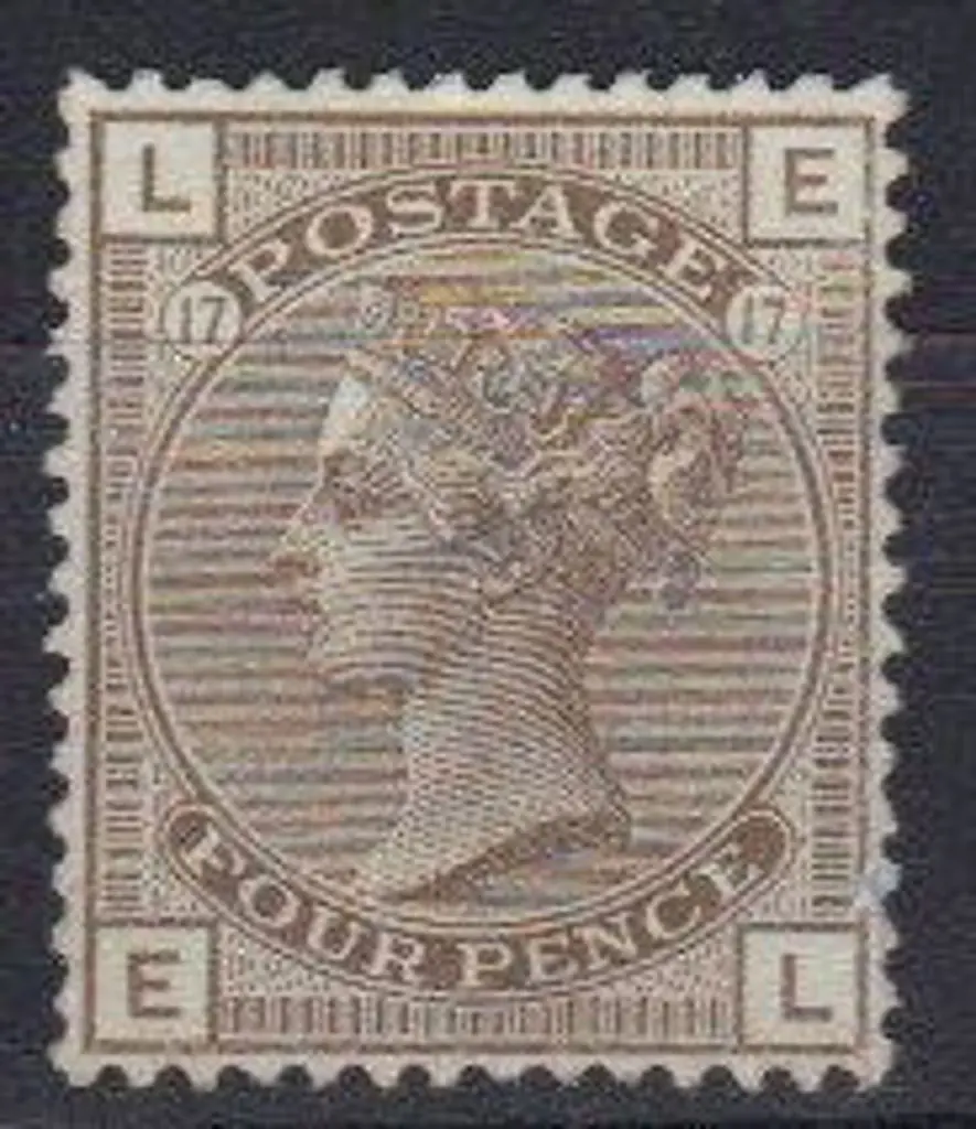 1880 4d grey-brown. Pl. 17. Mint without gum. Well ... Image 1++